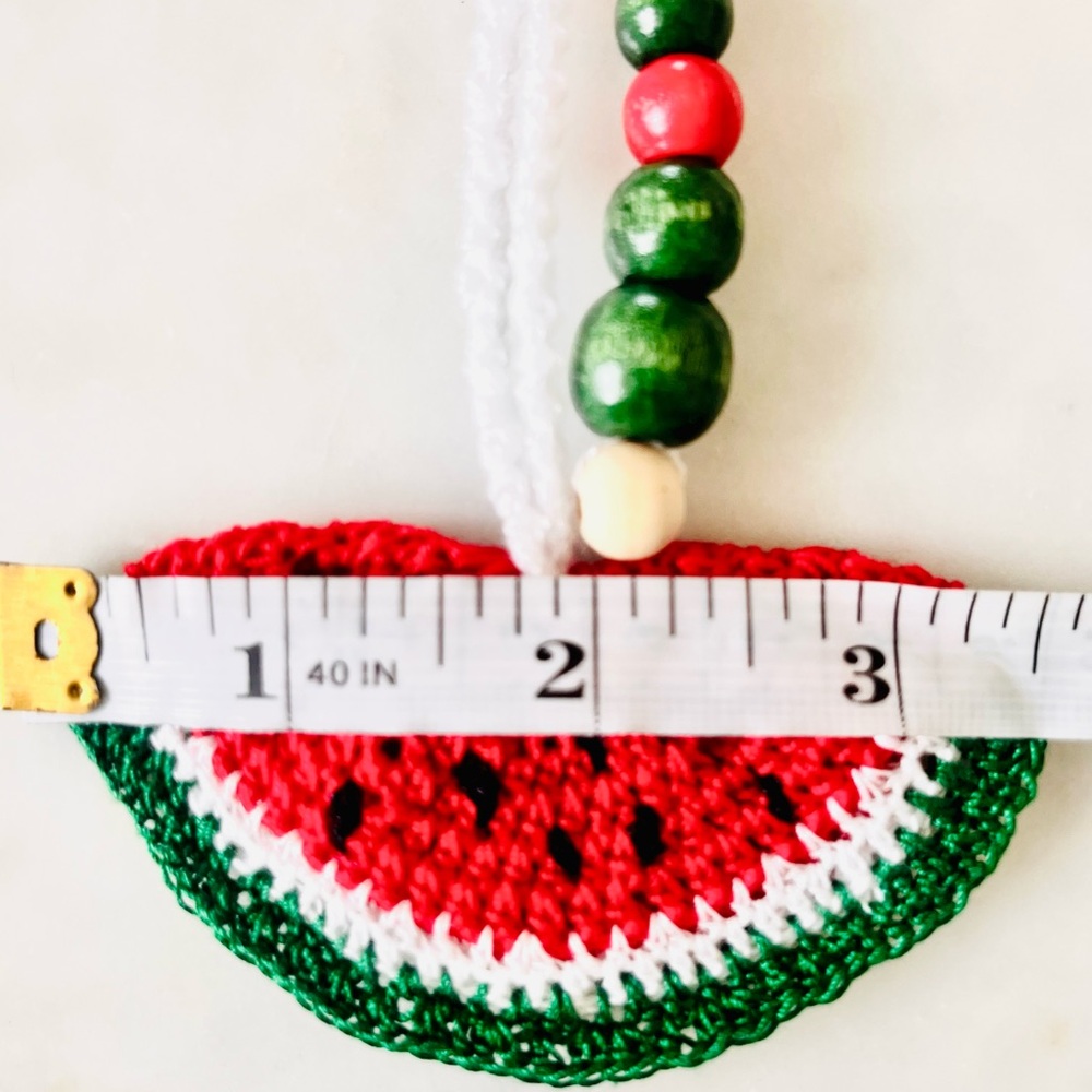 Handmade Colorful Watermelon Keychain - Picture 3 of 4